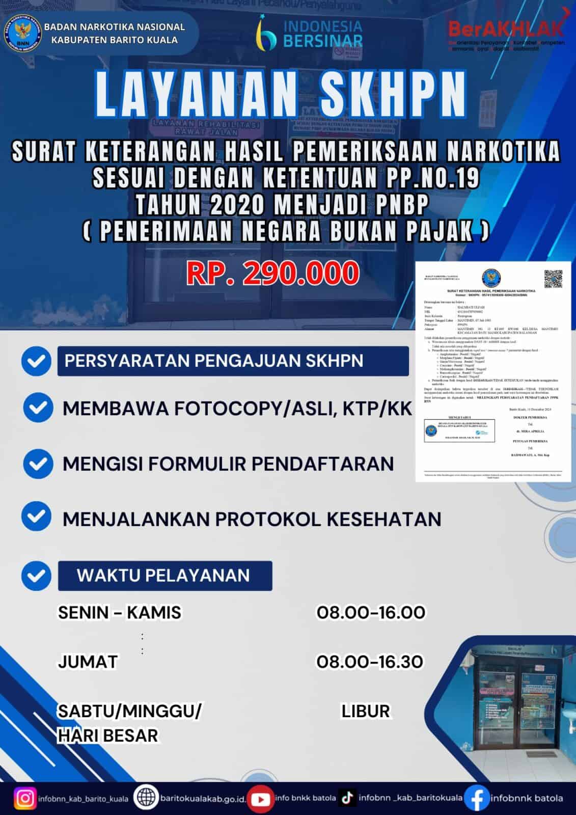 PELAYANAN SKHPN Biru Putih Modern PPDB Poster